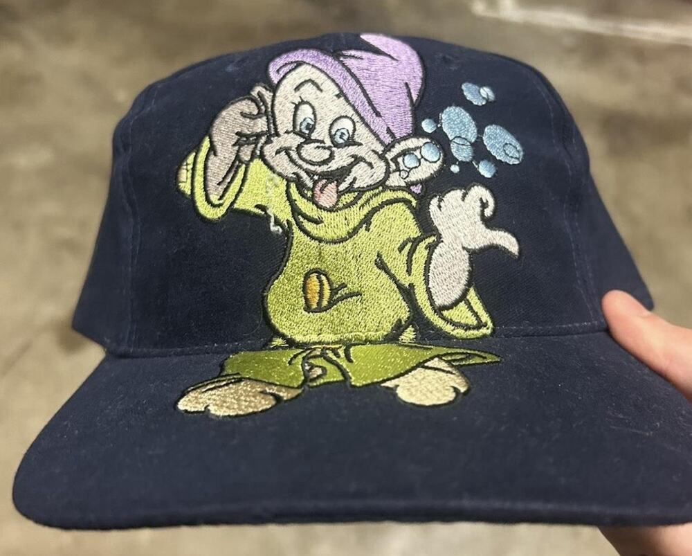Disney Store Dopey Snow White and the Seven Dwarfs Adult Navy Blue Disney Hat